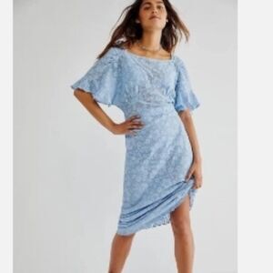 NWT Free People Libby Lace Midi Dress Set in Size M